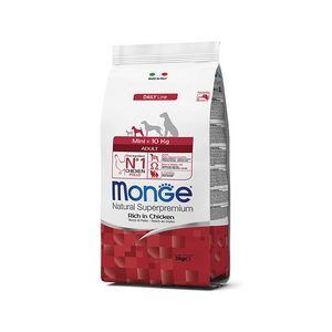 몬지 어덜트 도그 내추럴 슈퍼 프리미엄 미니 치킨 건식사료, 닭, 15kg, 1개