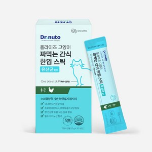 닥터뉴토 고양이 짜먹는 간식 한입 스틱 (유산균 장건강 헤어볼 케어에 도움), 10g, 40개, 유산균 치킨