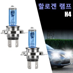 6000K 고휘도 백색 자동차 차량용 할로겐 전구, H4, 2개
