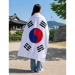 무네오 태극기 145cm x 90cm, 1개, 화이트