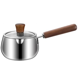 CookNest 인덕션 아기 이유식 냄비 통3중 304 스텐 편수 멀티팬, 1세트, 은색, 14cm