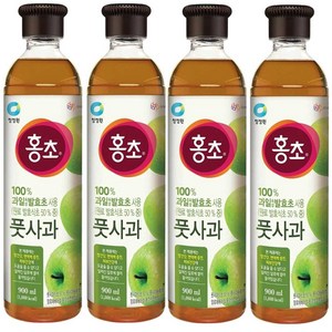 홍초 풋사과 음용식초, 900ml, 4개