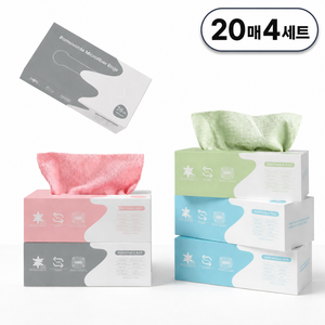조이초이스 뽑아쓰는 다용도 일회용 행주, 4세트, 20개입