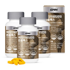 GNM자연의품격 액티브 비타민 B 컴플렉스 90정, 3개