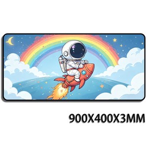 캐릭터 우주인 논슬립 마우스 롱 매트900X400X3MM, 1개, 스타일 4
