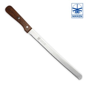 니켄 일본 명월도 빵칼 브레드나이프, 우드핸들(톱니칼날), 1개