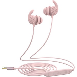 Hmusic 소음 차단 3.5mm 수면 유선 이어폰, 핑크, WE01