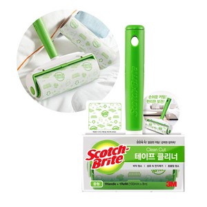 3M 스카치브라이트 테이프클리너 돌돌이 중형 핸들+리필 1개 포함 1세트
