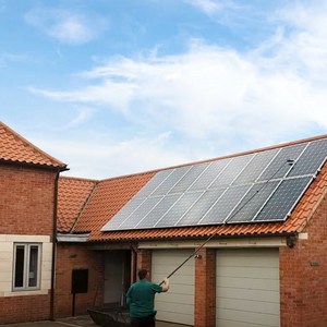 태양광 패널 판넬 청소도구 모음 브러쉬 태양광청소, 파랑, 1개, 태양광 극세사 이지맙+마부찌각도조절폴대5m