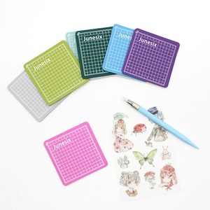 에브리샤인 커팅보드 커팅패드 컷팅보드 커터매트 커팅매트 8cm X 8cm 8종
