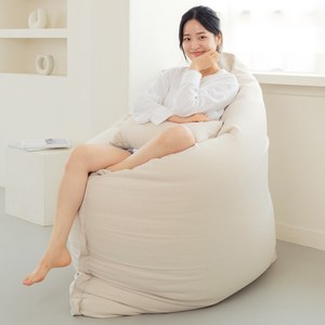 LINU 리누 린온빈백 대형 빈백 소파 1인 2인, 바닐라