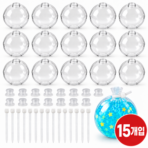 말랑숲 왁뿌볼 말랑이 DIY 수리 키트, 15개, 투명