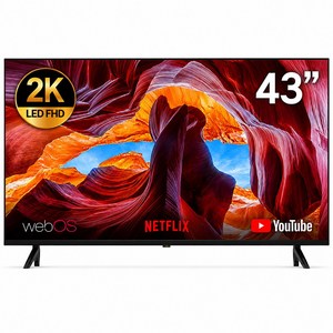 와우피프티 FHD LED 스마트TV, 43FHD-S, 고객직접설치, 스탠드형, 109cm(43인치)