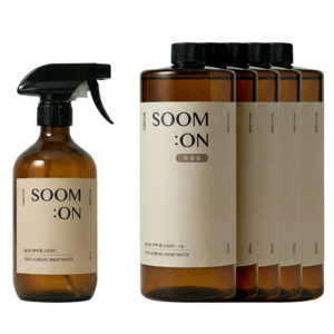 국내산 천연 숨온 편백수 500ml+리필세트 피톤치드 진드기 새집증후군 스프레이 탈취제, 1세트, 5.5L