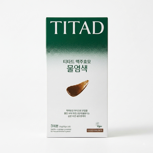 티타드 맥주효모 새치염색용 물염색제, 골드 브라운, 1개