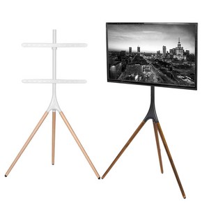 엔키마운트 대형 TV 스탠드 거치대, 화이트 + 우드(ENK-ST65), 화이트 + 우드(ENK-ST65)