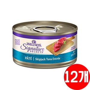 웰니스 고양이 시그니쳐 셀렉트 습식사료 파테, 닭고기, 79g, 12개