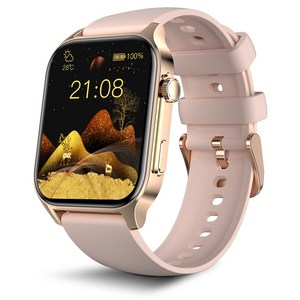 와피크 통화가능 블루투스 스마트워치 X5S 1.91인치 대화면 한글판, 골드, 4.8cm, GPS + 블루투스