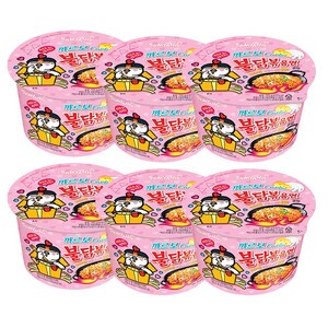 삼양 큰컵 까르보 불닭볶음면 105g, 6개