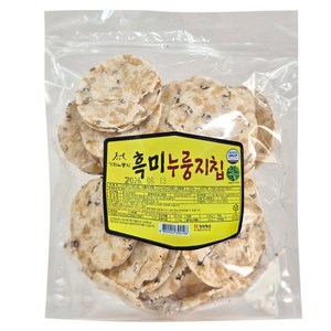 흑미 누룽지칩 어르신 아기 건강 간식 200g, 6개