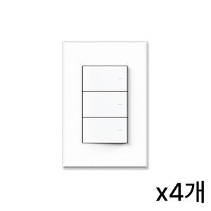 틸인스 1로 3구 스위치 화이트, 4개