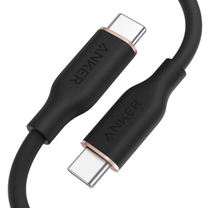 앤커 3세대 파워라인 플로우 USB C-C타입 PD 고속충전 100W 케이블, 180cm, 미드나잇 블랙, 1개