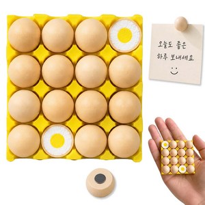 루베이 계란 트레이 냉장고 자석 3D 입체 디자인 개별 자석+트레이 자석 냉장고 강력 부착 메모 고정 주방/정리/장식품, 달걀