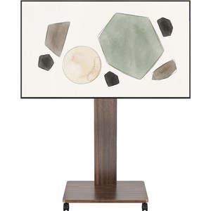 무빙스탠드 이동식 TV 카트 거치대 32-75인치 삼탠바이미 중탠바이미 높이조절 좌우조절 55KG 하중 티비 스탠드, 1개, 월넛 (선반 미포함)