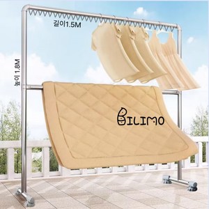 BILIMO 파이프행거 180CM높이 튼튼한 스탠드 고정식 고하중 빨래건조대 1단 2단 조립식 다용도 옷걸이 롱 행거, 더블 행거(신규), 1.5M, 1.8M
