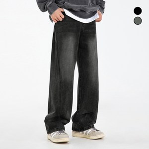 HANYO 남성용 루즈핏팬츠 워싱 청바지