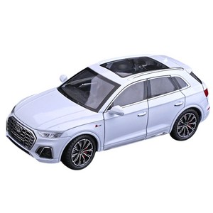 다이캐스트 금속 1:24 아우디 Q5 모델 중형 SUV 장난감 피규어 전시 인테리어, 1개, 01_화이트
