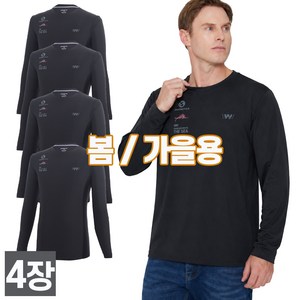 워킹맨 아울렛 4세트 봄 가을 시즌 스판 라운드 티셔츠 작업복 근무복 현장복 등산티 스포츠웨어 빅사이즈 A104