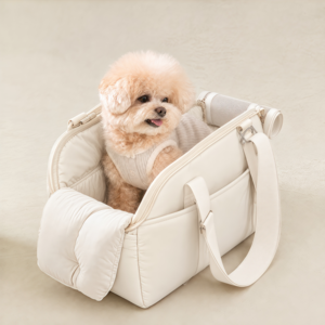 Keyura 강아지 고양이 이동가방 애견 캐리어 산책가방 애견 카시트 가방통기 숄더 캐리어, 1개, 크림 옐로우