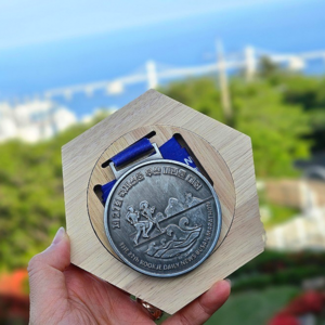 엠제이라이프 마라톤 메달걸이 메달보관 전시 케이스, 1개, 우드