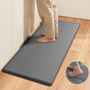 DEXI 다용도 매트 대형 쿠션 pvc 주방매트 싱크대 방수 특대형 미끄럼방지 주방 발매트, 그레이, 1개