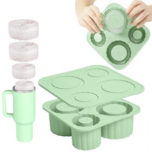 텀블러 얼음틀 1180ml/887ml/591ml 호환 실리콘 4구, 1개, 민트