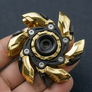 Merero 토카 메탈 피젯 스피너 메카 갑옷 스트레스 해소 키덜트, 블랙/금색, 1개