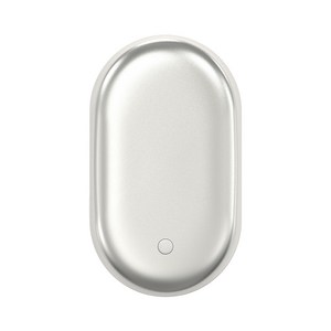 단품 또는 1+1 선택가능 VIPFAN 히트 손난로 충전식 보조배터리 5000mAh 휴대용 C타입 양면 발열 본사 정품, 실버(단품)