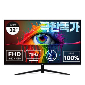 이트로이 32인치 FHD 슬림베젤 모니터 게이밍 사무용 멀티 하이브리드 VSG32F75, 일반, 80cm