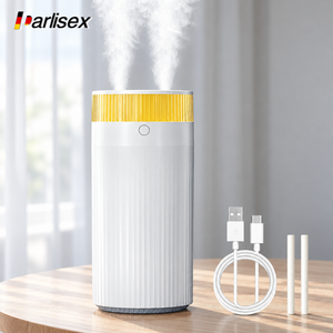 Darlisex 초음파 미니 가습기 1.5L 무선 차량용 무소음 탁상용가습기, 1개, 화이트, C2