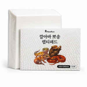 깔아바 뽀송렙티패드 2호터브 사이즈 242x345mm 120매입, 1개, 혼합