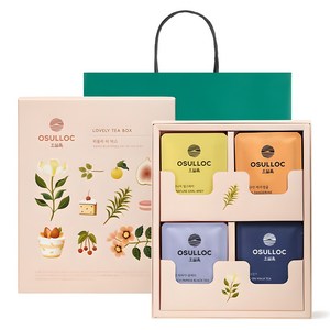 오설록 러블리 티 박스 선물세트, 웨딩그린티 3p + 달빛걷기 3p + 삼다연 제주영귤 3p + 레드파파야 블랙티 3p, 1세트