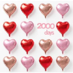 파파 파티 하트 풍선 세트 기념일 생일 포토월 DIY, 1세트, 레드6/핑크6/로즈골드6 + 2000days