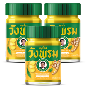 [공식수입] 태국 왕프롬 허브 야몽 옐로우밤, 3개, 50g