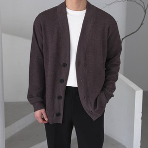 베이직바이블 남자 오버핏 가디건 빅사이즈 니트 봄 가을 겨울 아우터 스판 코디(6color)