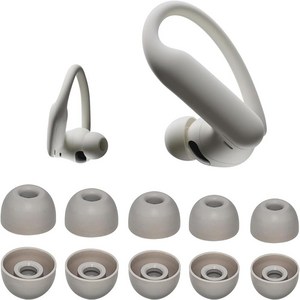 Beats Powerbeats Pro 2 / Fit / Studio Buds용 실리콘 이어팁 5쌍 키트 청소 브러시 색상 랜덤, 1세트, 베이지