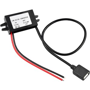 DC 12V to 5V 3A 15W USB 전압 변환기 자동차 트럭 차량용 전원 어댑, 1개