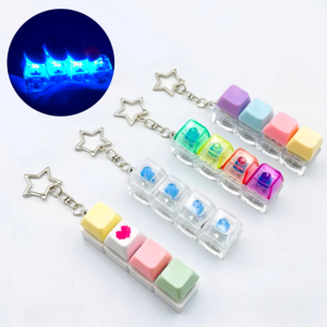 라이콘스 키캡 키보드 키링 딸깍이, 1개, led 마카롱01