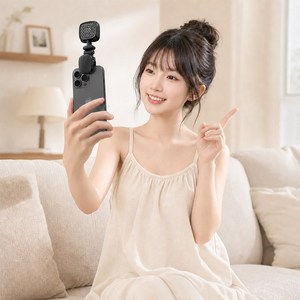 하루꿈 클립형 LED 링라이트 촬영 조명 셀카 방송 라이브 휴대폰 충전식 밝기 조절 휴대용 미니 조명, 1개, 블랙