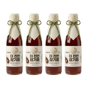 [들녘] 전통압착 더 진한 통참깨100% 참기름, 4개, 350ml 골드박스 특가